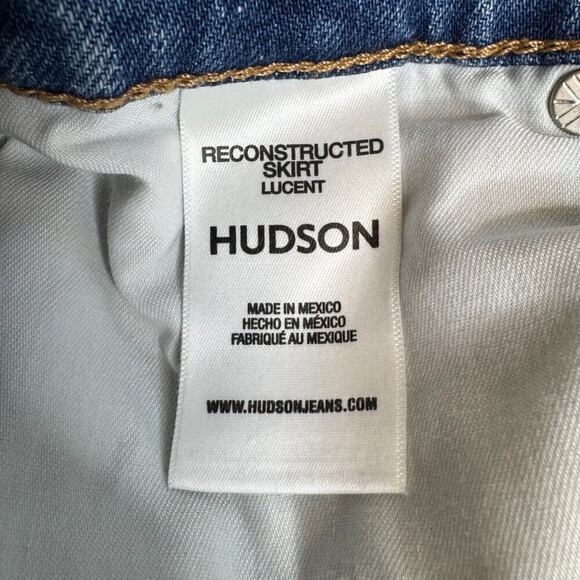 Hudson Reconstructed Denim Midi Skirt | Cotton Blend | Size 30 - Picture 8 of 11